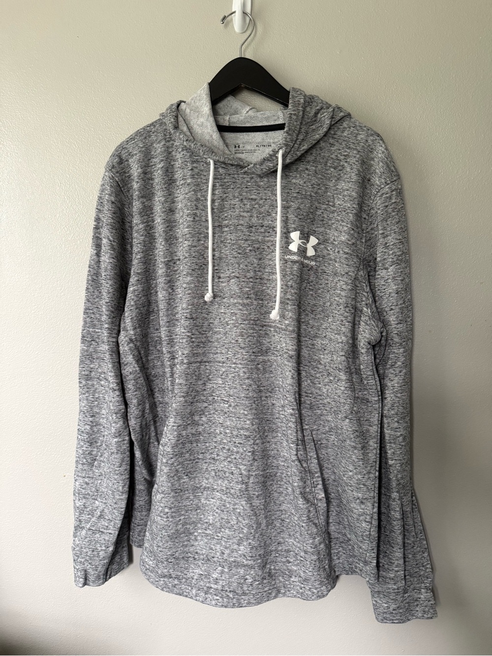 Under Armour Men’s Sportstyle Terry Hoodie Sweatshirt Marbled Gray Size XL
